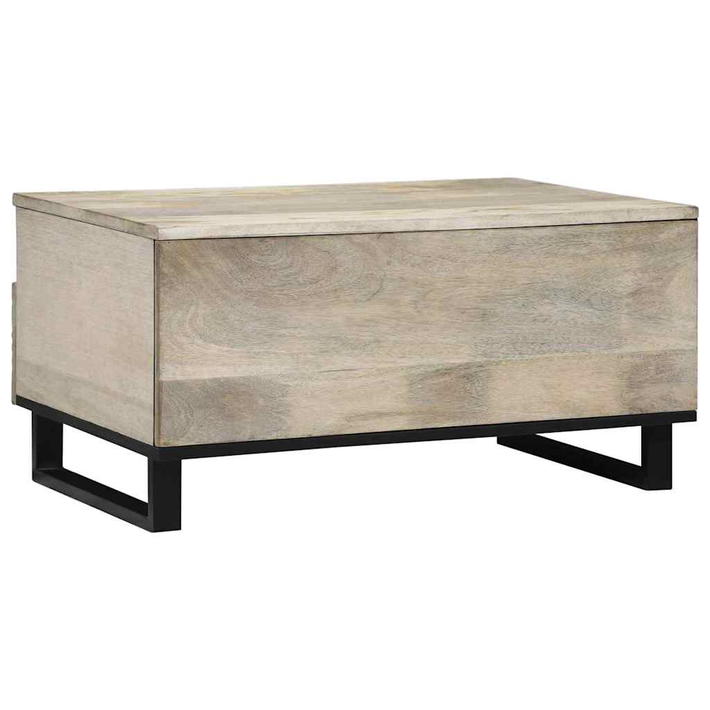 Coffee Table with Drawer Beige and Black 80 x 54 x 40 cm